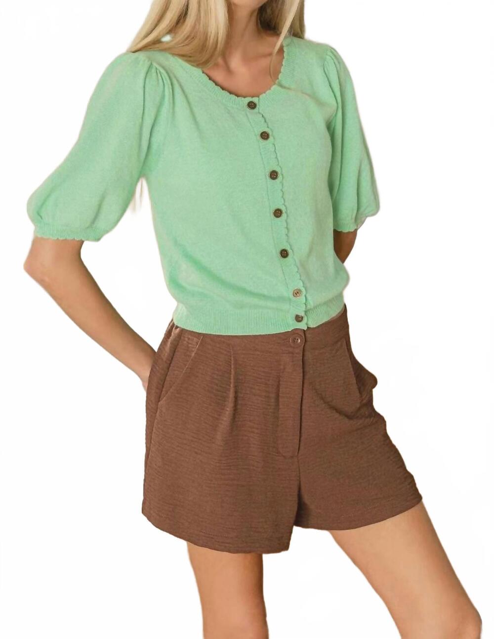 NEW ZENANA kinlee classic short in brown airflow
